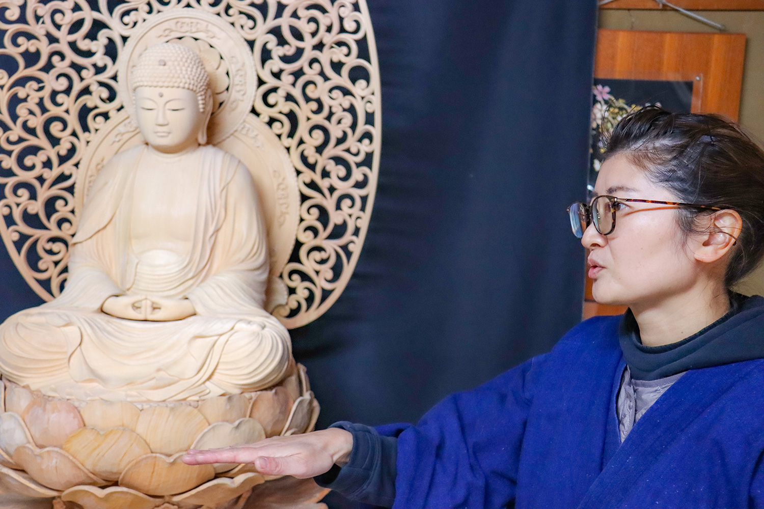 仏師_鹿取千恵_阿弥陀如来像の蓮華座